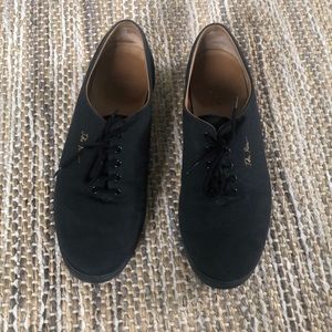 The Row Black Linen Keds
